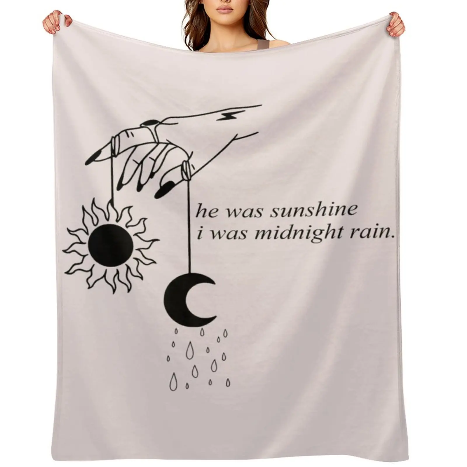 

He Was Sunshine I Was Midnight Rain Throw Blanket Sleeping Bag funny gift Tourist cosplay anime Blankets