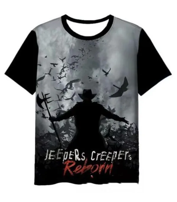 Summer Vintage Jeepers Creepers 3D Print  T Shirt Men Casual Short Sleeve Tops O-Neck Oversized Men's Clothing Punk Streetwear