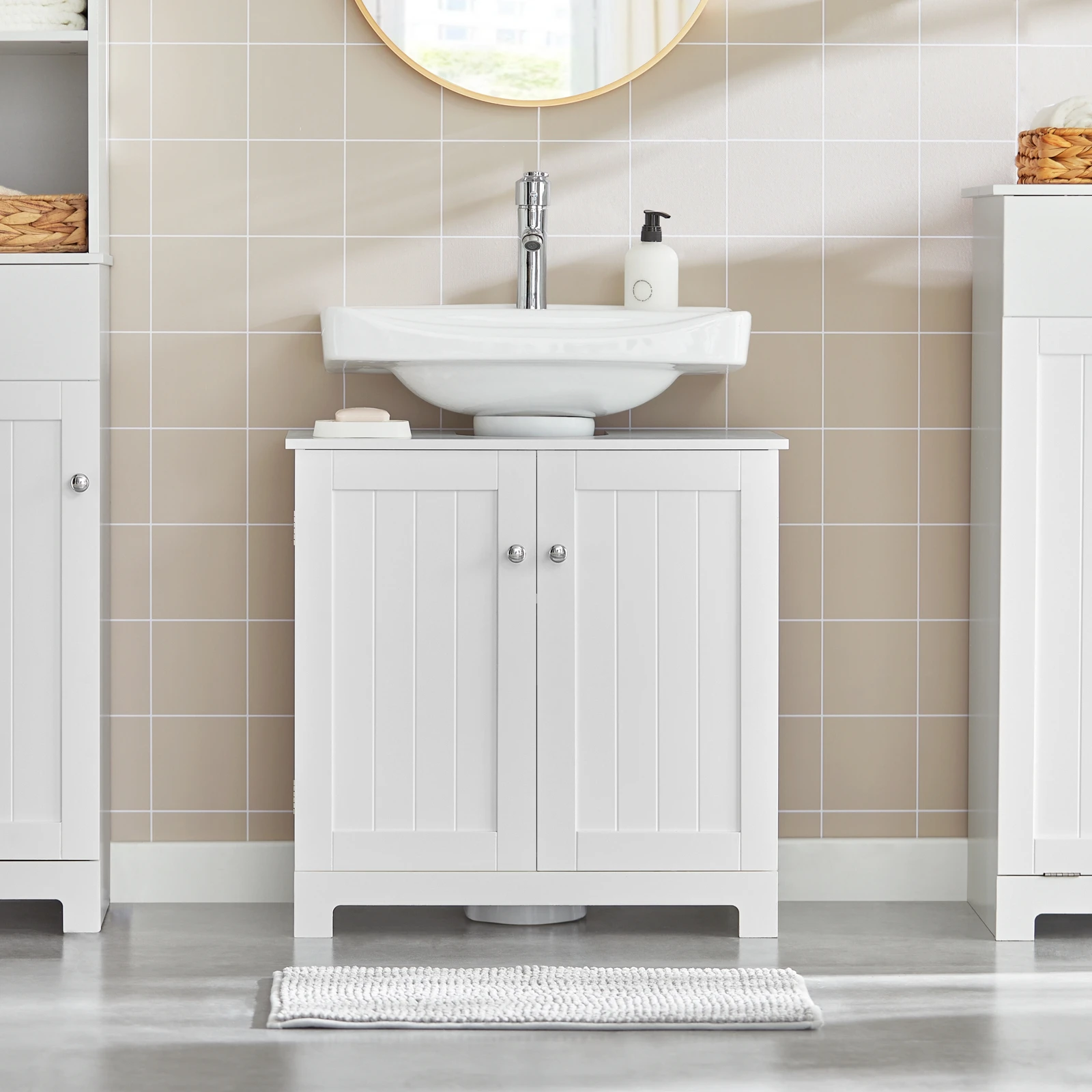 under sink cabinet front view