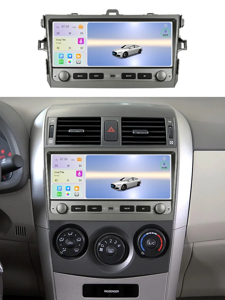 MEKEDE Android-Autoradio für Toyota Corolla Auris E150 2007-2011, kabelloses Carplay, Android Auto, Multimedia-Player, GPS-Navigation, 4G LTE, WLAN, DSP, RDS, FM-Radio, Lenkradsteuerung, DAB+ ﻿
