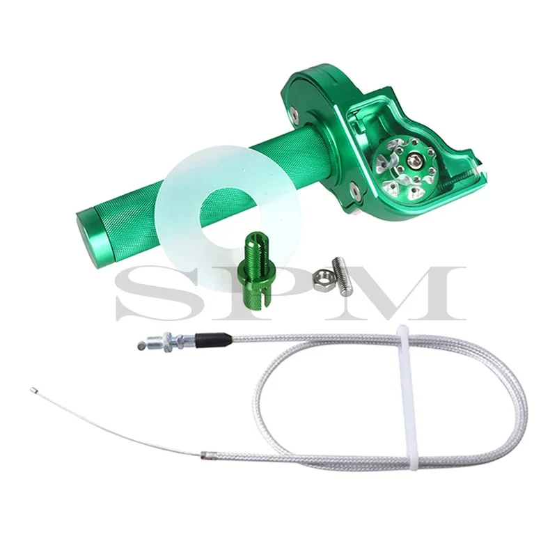 Universele 22Mm Cnc Aluminium Gaspedaal Grip Stuur Kabel Voor Motorfiets Bromfiets Scooter Atv Quad M 10*1.5