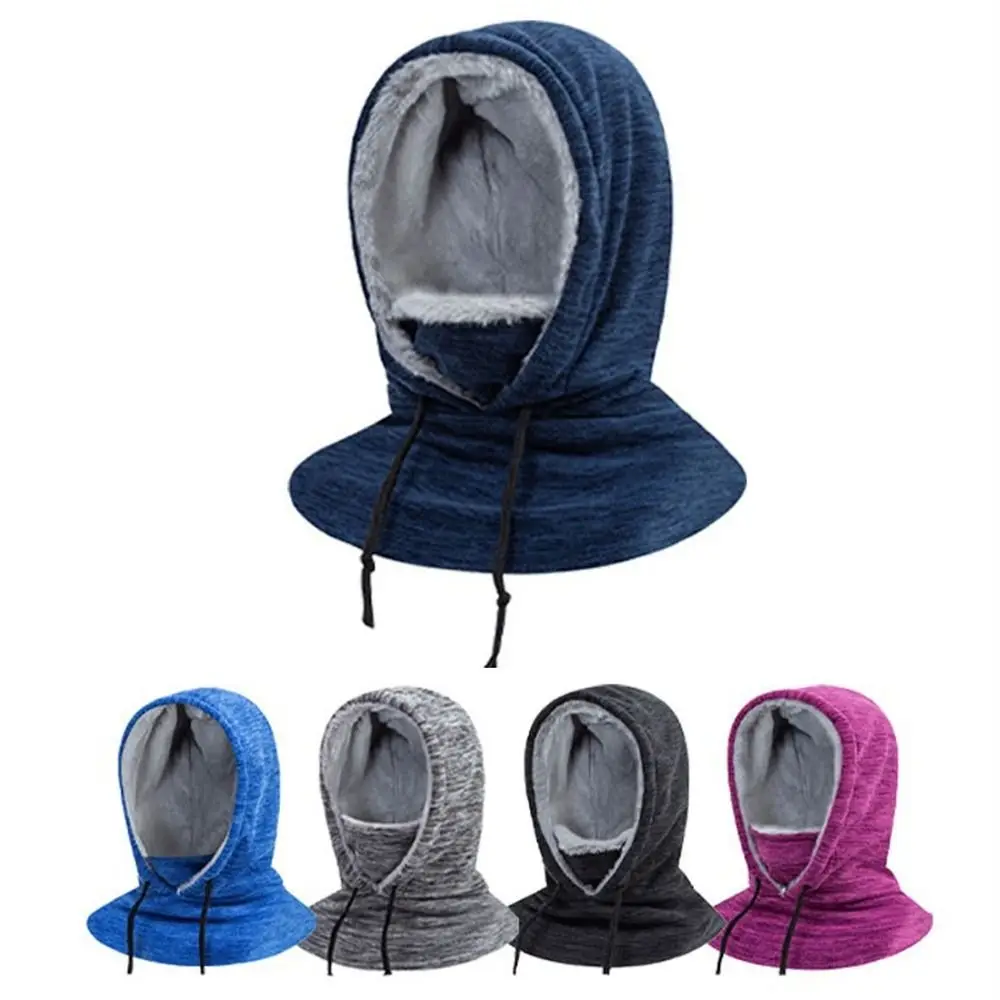 

Fashion Windproof Coldproof Winter Cap Warm Thick Plush Mask Hat Scarf Set Fluffy Ear Protection for Women Men