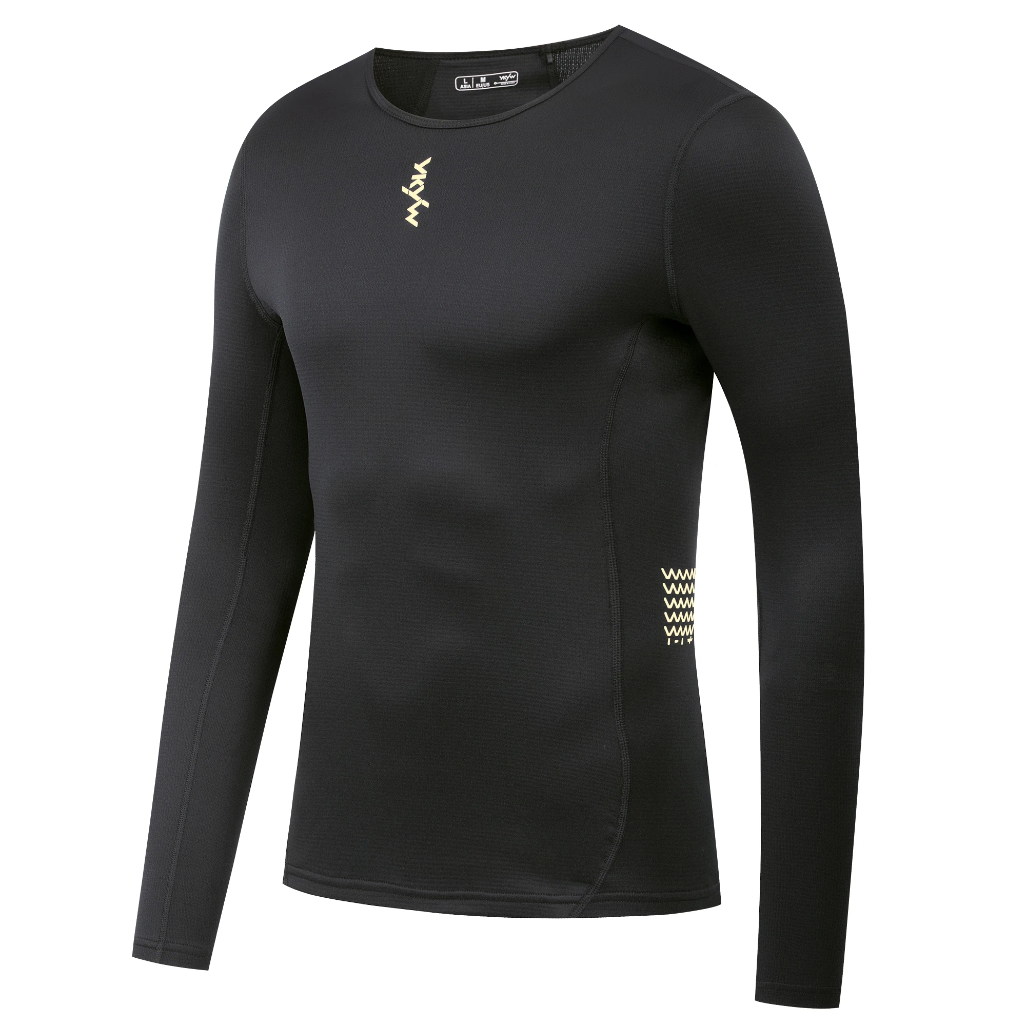 YKYWBIKE Herren Fahrrad-Unterhemd Winter Fahrrad-Untertrikot Herbst Warmes Langarm-Radtrikot MTB Thermo-Reitoberteil – Detail 3
