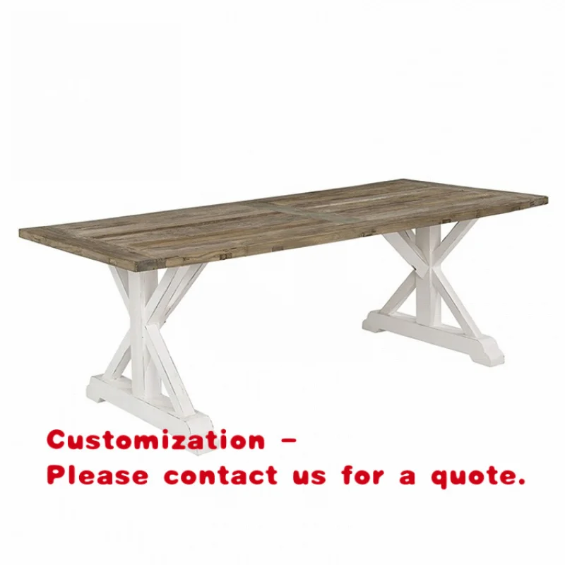 custom.KVJ-8170 rustic reclaimed wood home furniture hotel restaurant recycled wood dining table