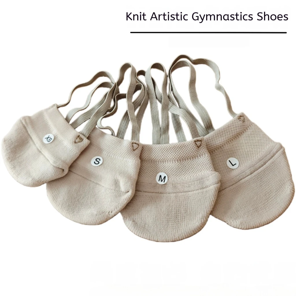 1/2/5/10 Pares de Calcetines de Gimnasia Rítmica Tejidos, Elásticos y Suaves, Calcetines Medios Profesionales para Competición, Zapatos de Baile con Suela Blanda