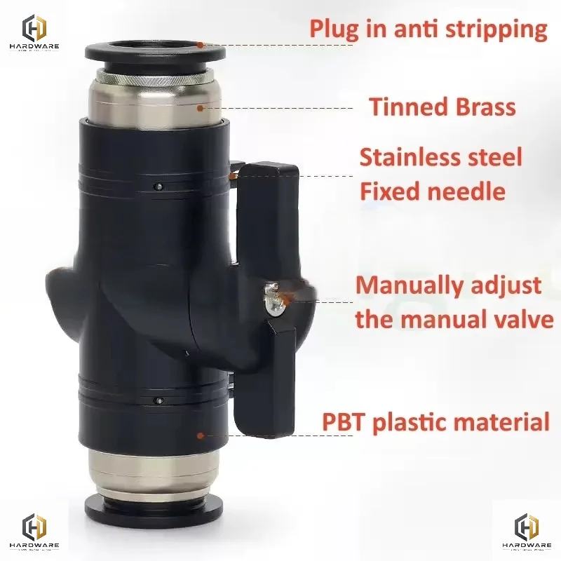 Type BUC BTC 4mm 6mm 8mm 10 12mm Pneumatic Push In Quick Joint Connector Hand Valve To Turn Switch Manual Ball Current-limiting