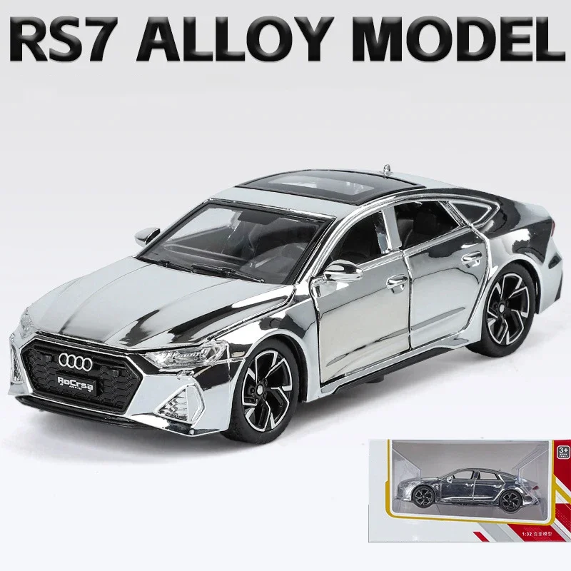 1:32 Audi RS7 Sportback Quattro Lega In Miniatura Bilancia Modello di Auto Suono Luce Pressofuso In Metallo Giocattolo Auto Veicolo Collezione Regalo