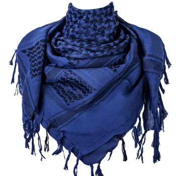 Top azul Unisex militar invierno Shemagh bufanda táctica 100% algodón Keffiyeh bufanda abrigo al aire libre senderismo caza a prueba de viento Sacrves