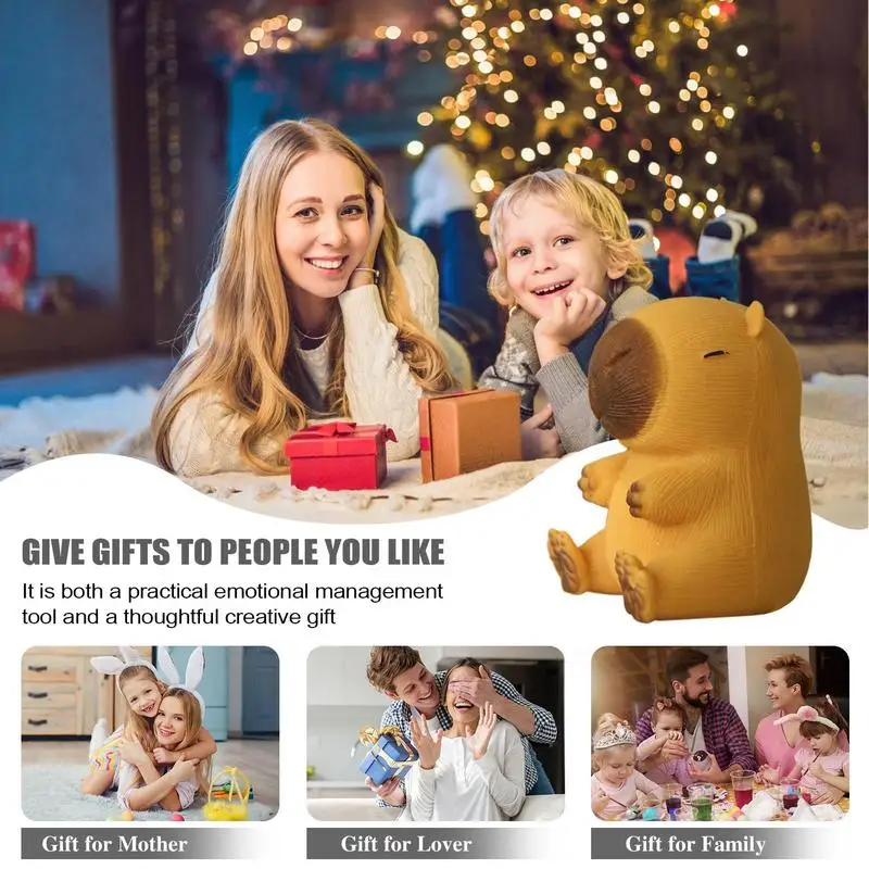 Kid Spremere Giocattoli Capibara Gomma Spremere Modello Desktop Ornamento Elastico Pizzicare Giocattoli Per La Fidanzata Moglie Amica Sorella Figlia