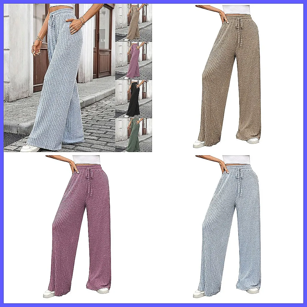 

Women's Wide Leg Sweatpants Fleece Lined Winter Joggers 2026 Baggy Drawstring Lounge Pants (72 characters)