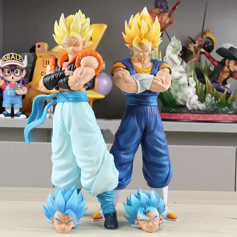 Anime Dragon Ball Action Figures Gogeta Vegetto Figurine Double-headed Super Saiyan 31cm PVC Collection Model Toys Peripheral