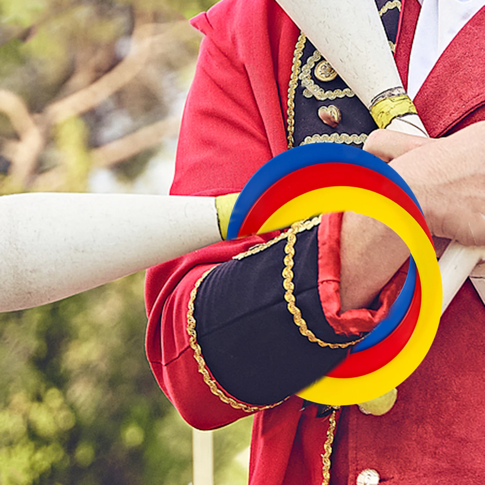 

3pcs Hand Circle Props Acrobatic Circus Rings Juggling Supplies Performance Skills Lightweight Portable Hand Throwing Ring Tools
