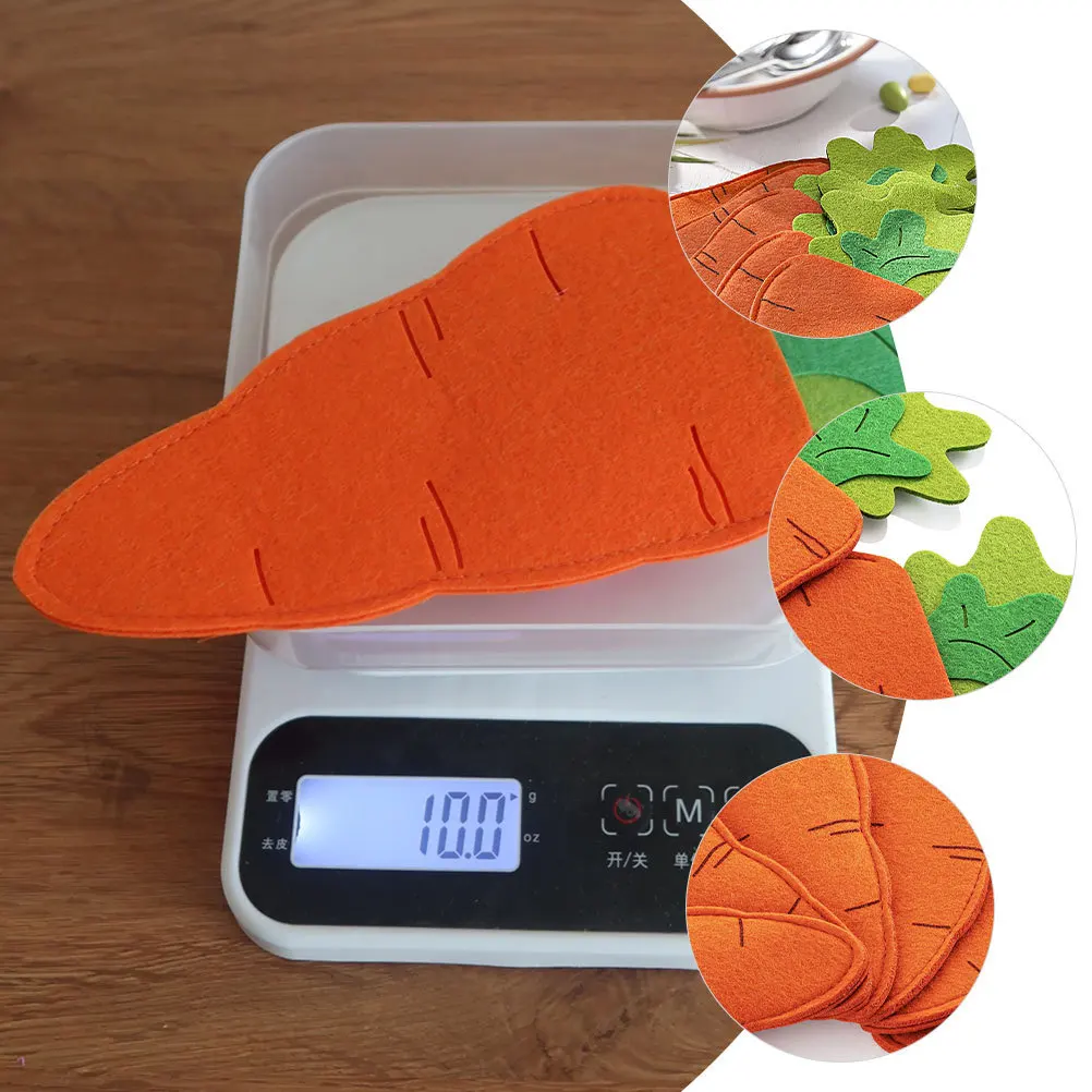 

8pcs Carrot Cutlery Pouch Easter Tableware Decorations Felt Utensil Holder For Spoons Forks Knives Storage Party Organizer Bag