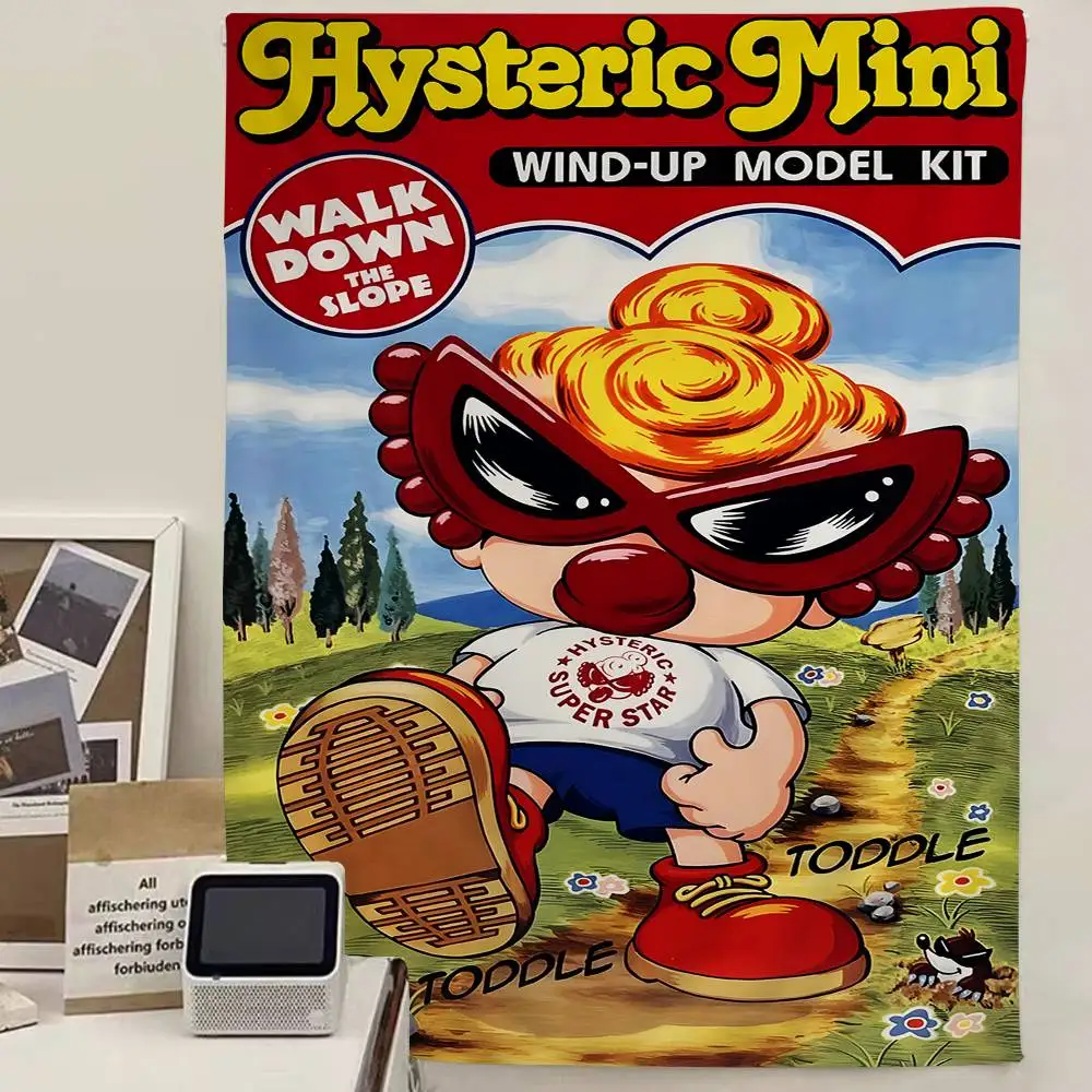 Kawaii H-Hysteric Mini Mode Anime Wandteppich Hängende Tarot Hippie Wandteppiche Wohnheim Home Decor