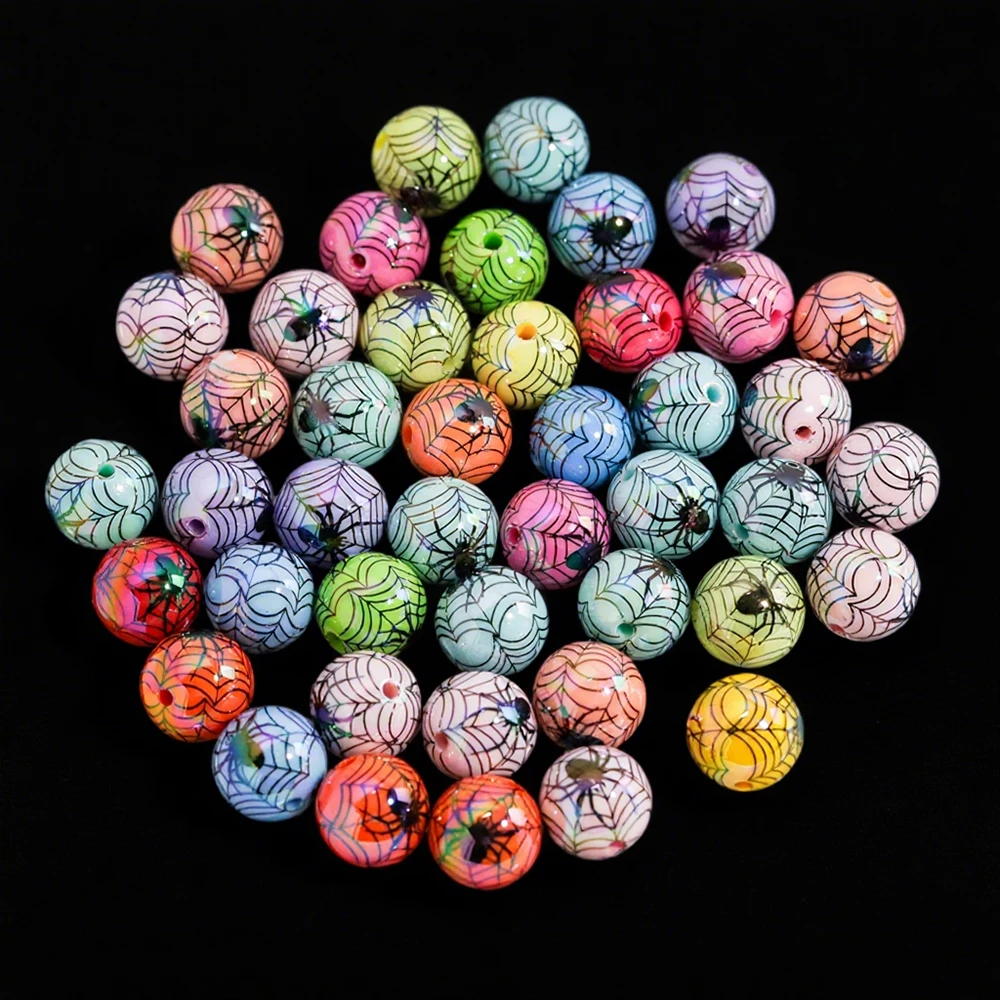 

Cordial Design 100Pcs 16*16MM DIY Hallowmas Beads/Aurora Effect/Hand Made/Jewelry Accessories/Round Shape/Acrylic Bead #19007