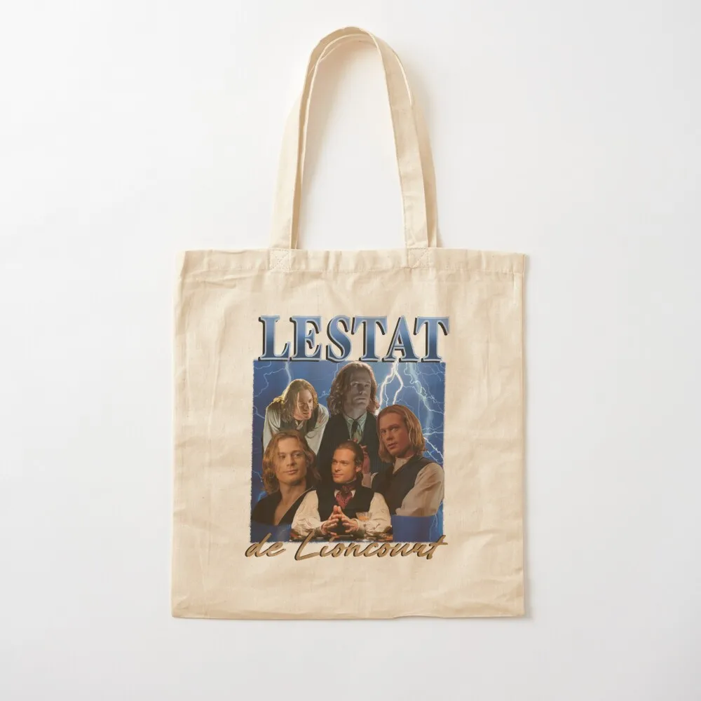 Lestat de Lioncourt 90s Retro Graphic Tote Bag Shopping bags cute pouch bag Canvas shoulder bag tote bags men