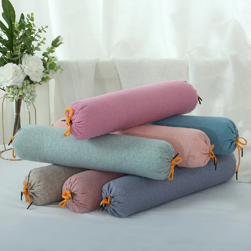 

No Core Candy Cylindrical Pillow Cover Sofa Sleep Long Pillowcase Neck Bolster Headrest Lumbar Support Cushion Protect Cover