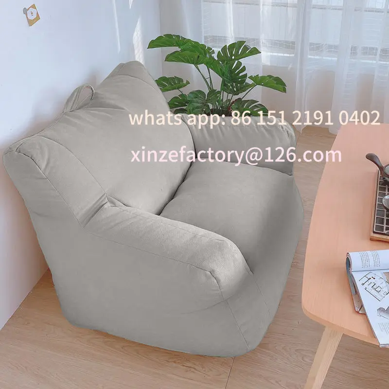

Customizable Bag Sofa Chair Cotton Linen Couch Recliner Floor Seat Bedroom Tatami Balcony Comfy Small Lazy Sofa L