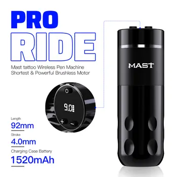 Mast Rider Pro 無線旋轉紋身機,無刷電機,LED螢幕顯示,電池筆式永久化妝紋身機,適用於紋身師 10 最佳銷售 紋身機桅杆 - №10