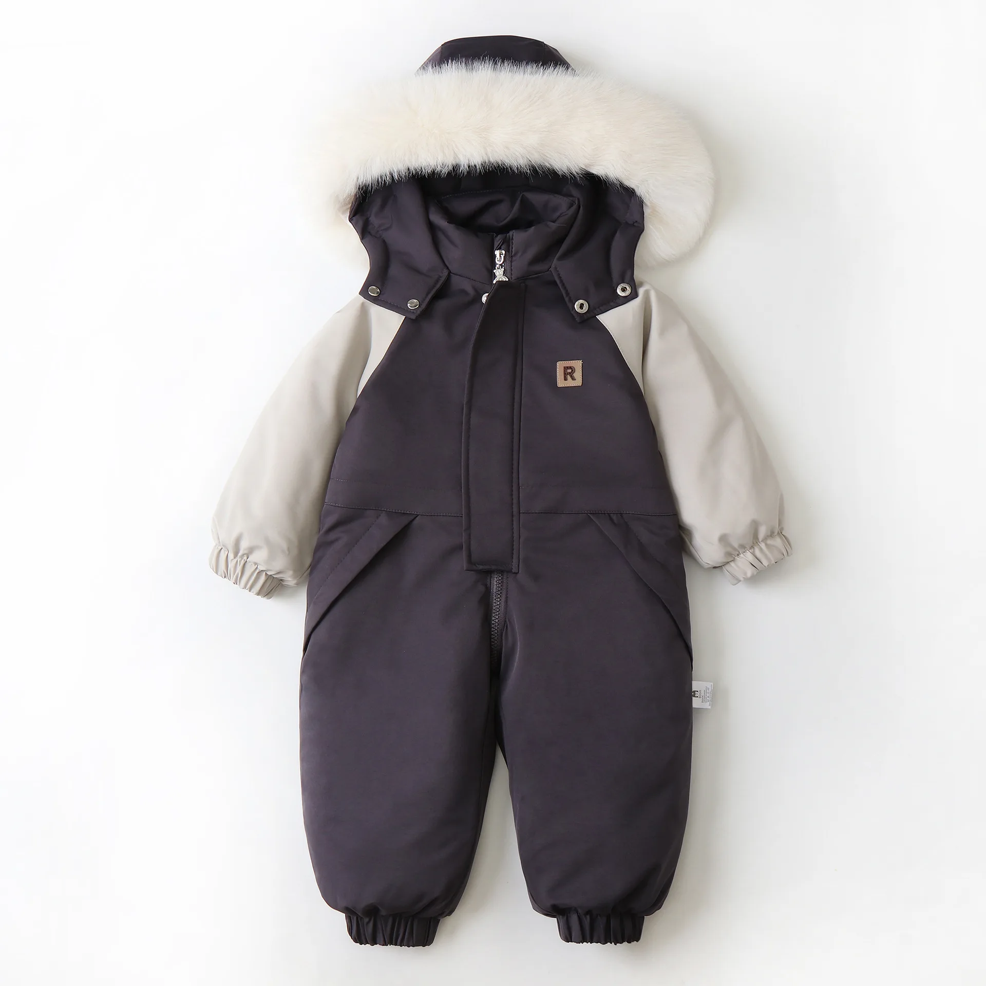 

IYEAL New Children Clothes Baby Boys Girls Ski Suit Kids Winter Hooded Fur Coats Warm Jumpsuit Waterproof Thicken Snow Wear 1-5Y