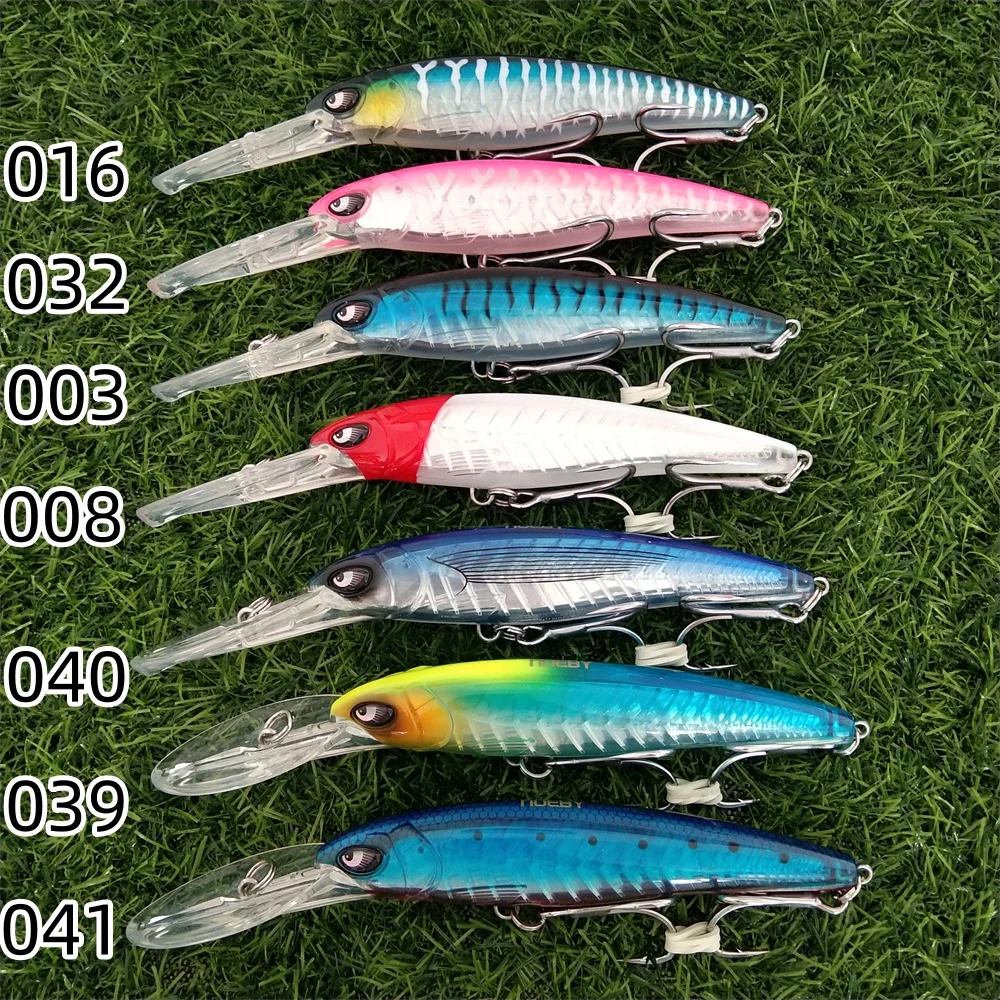 Noeby 2 stücke 47g 94g Tiefe Tauchen Große Minnow Köder Künstliche Wobbler Harten Köder Crankbait Meer Bass hecht Barsch Angelgerät – Detail 10