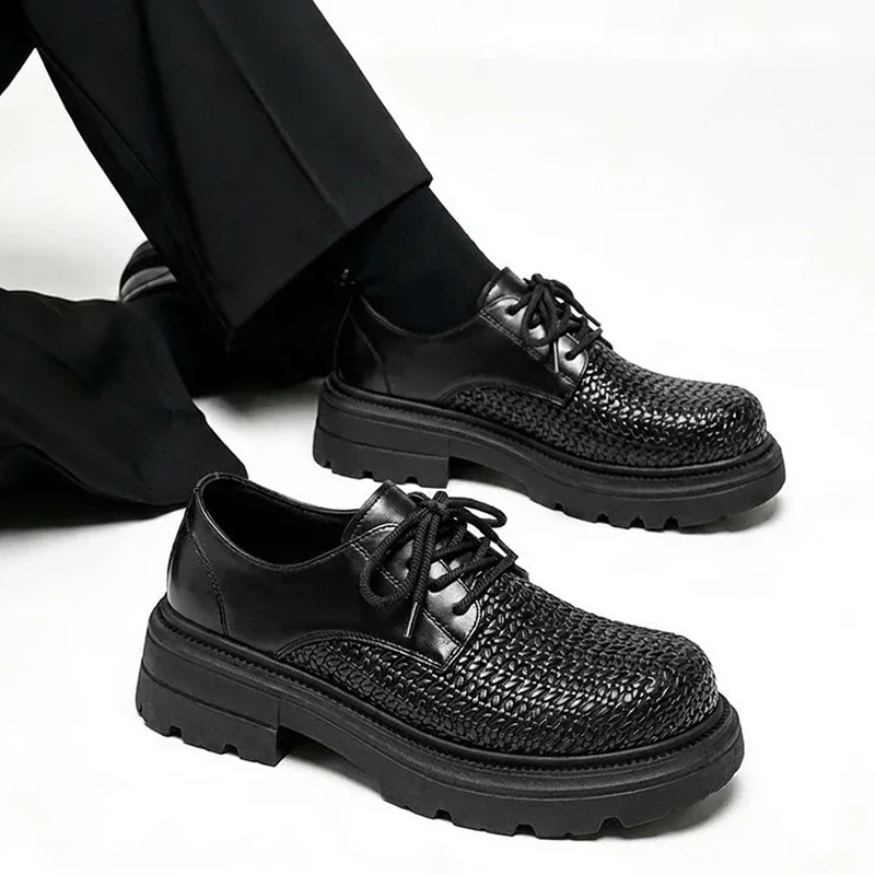 High Quality Men Dress Shoes Low Top Business Footwear Solid Color Design Non Slip Sole Multiple Colors for Daily and Formal Use