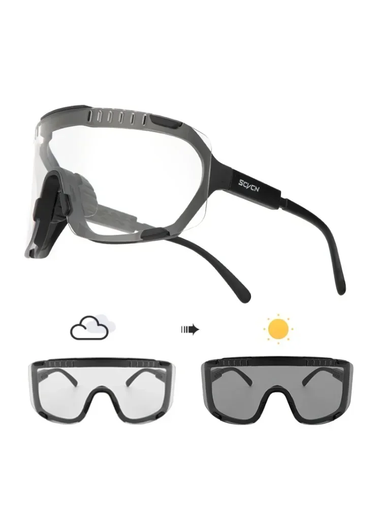 AliExpress SCVCN Cycling Glasses Men Photochromic Sunglasses for Glasses Mountain Bike Road Bicycle Eyewear Cycle Goggles UV400 MTB