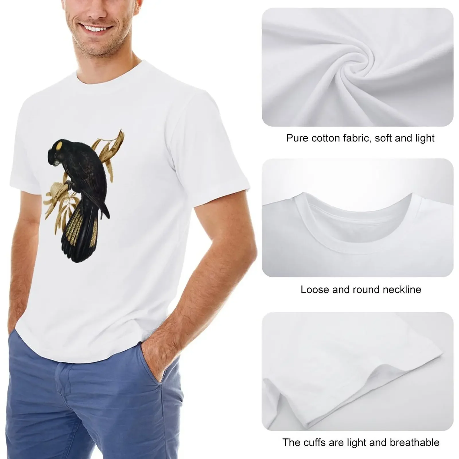 Yellow-tailed Black Cockatoo T-Shirt sublime anime t shirts graphic t shirts t shirts men