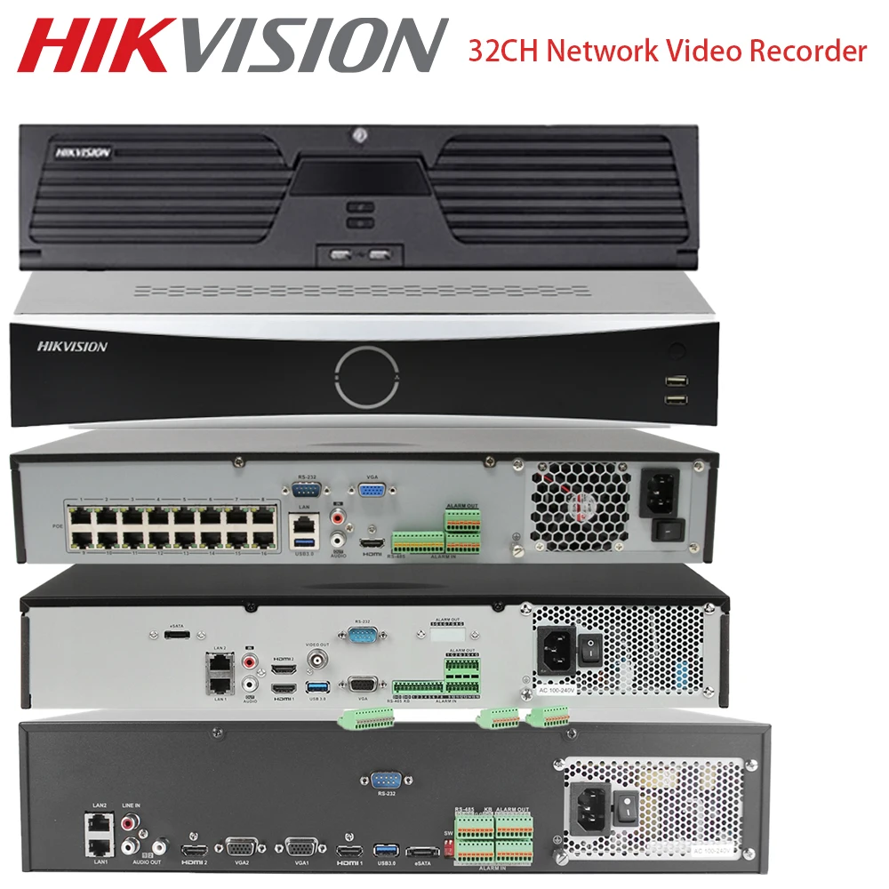 Hikvision 32ch NVR 4SATA/8SATA 4K 8K Network Video Recorder