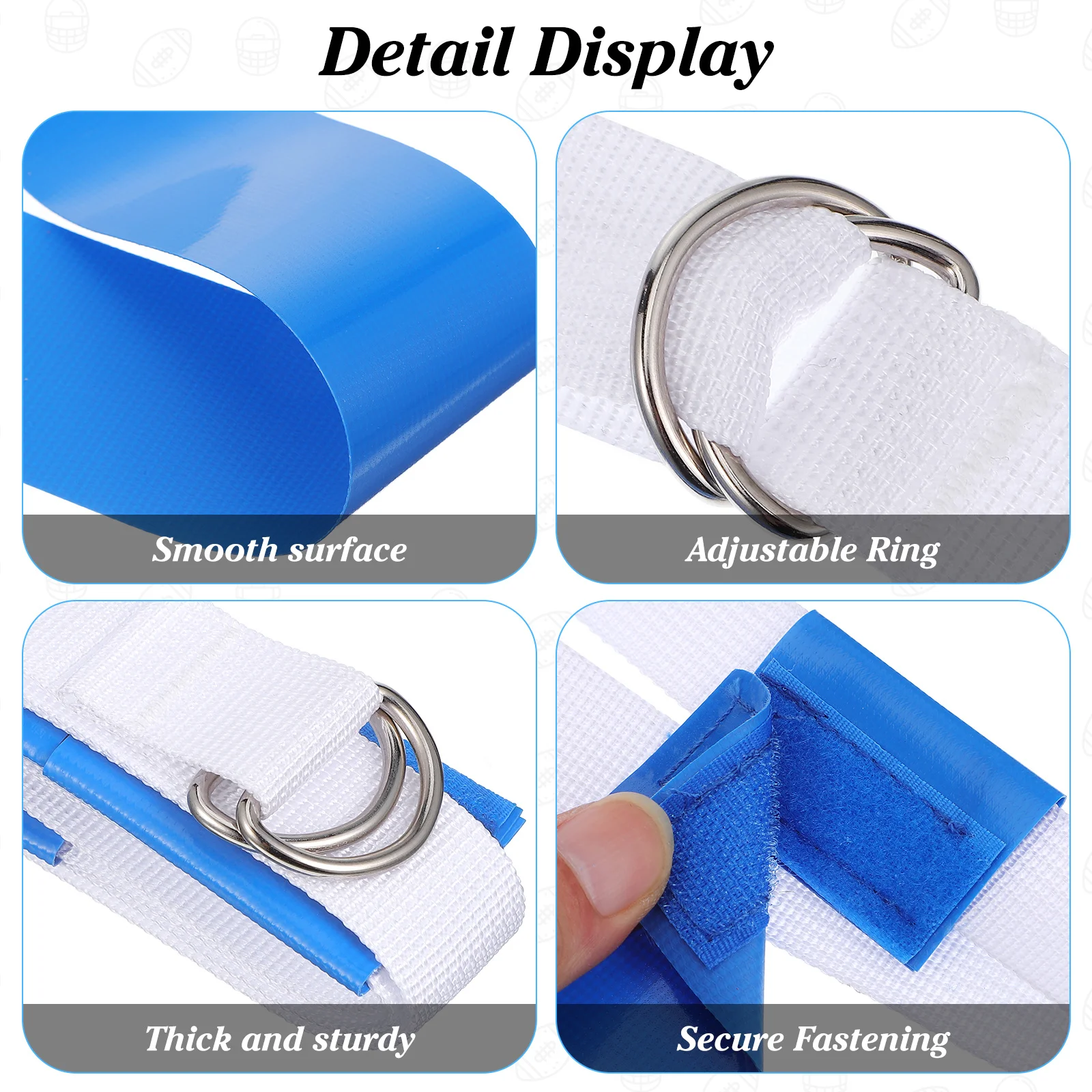 16 قطعة مجموعة أدوات تدريب الرجبي قابل للتعديل هوك حلقة أعلام مجموعة للأطفال البالغين مع أحزمة الرباط حقيبة أعلام كرة القدم مجموعة العلم #2