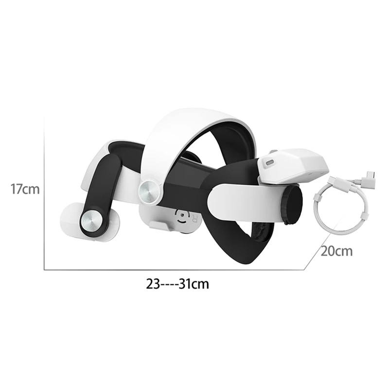 Ремешок на голову для Meta Quest 3/Quest 3S, 6000 мАч, аккумулятор, съемная зарядка, универсальное снижение веса, аксессуары VR