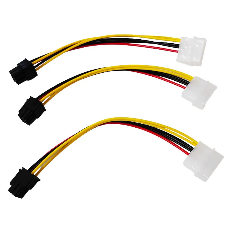 

Molex Big 4Pin to 6Pin Power Supply Cable Graphics Card Video Display Card Connect Wire for IDE Power Supply Adapter for PC