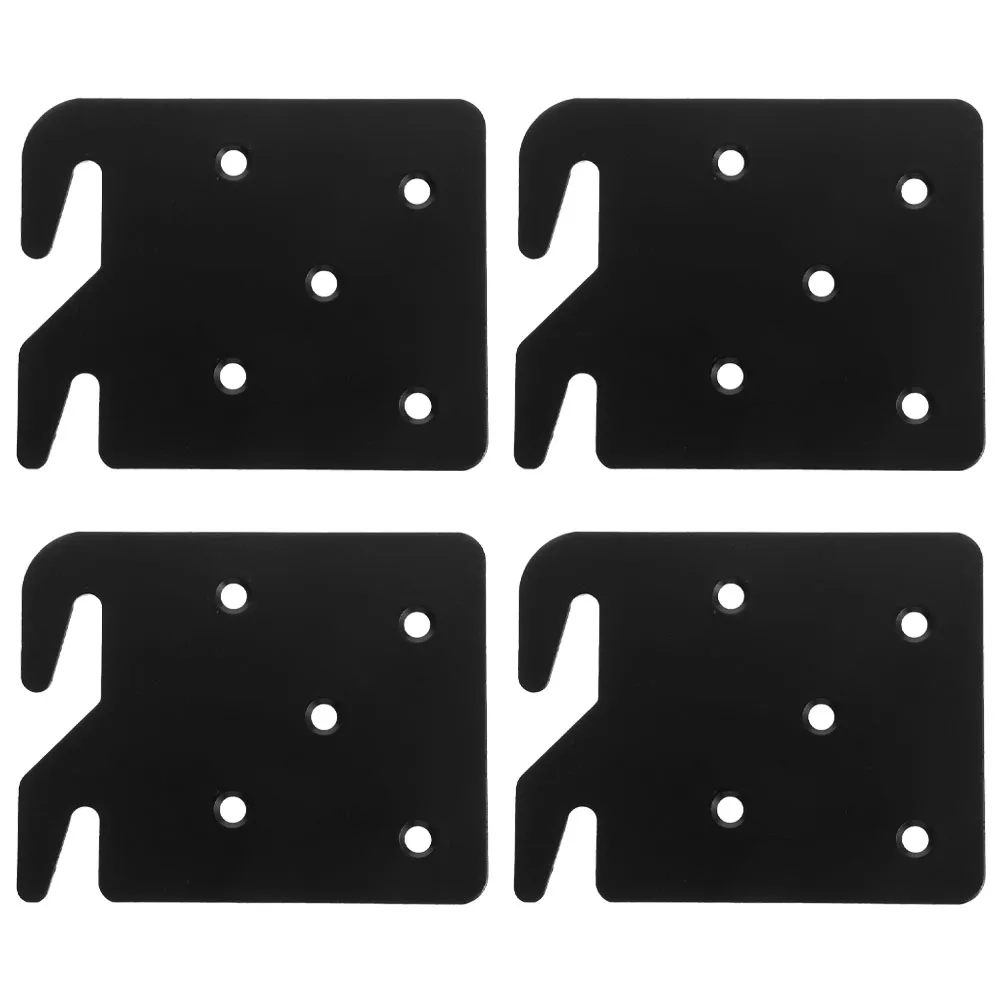 

4pcs Heavy Duty Rail Brackets Flat Hook Hardware Thickened Single Buckle Metal niture Accessories Bed Plate Connector Strong