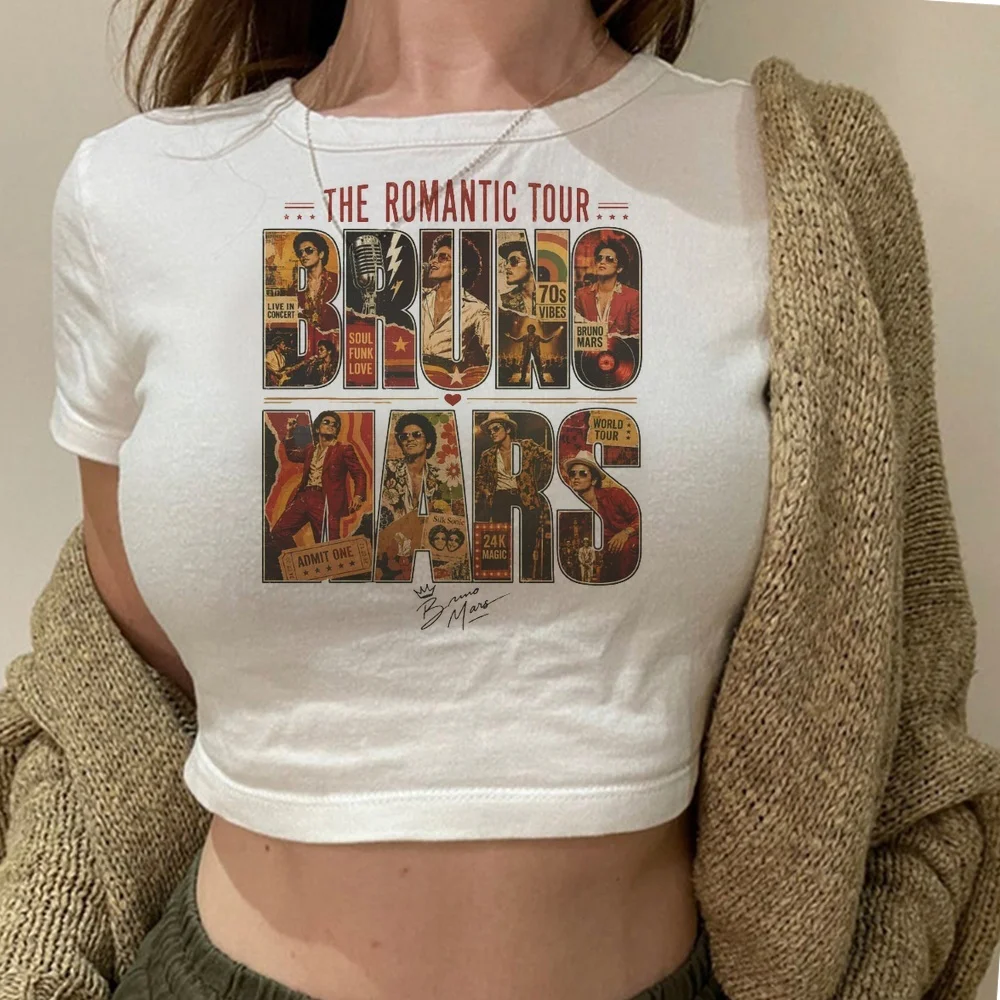 Bruno Mars crop top shoujo streetwear graphic cutecore goth t shirt gyaru dollette emo