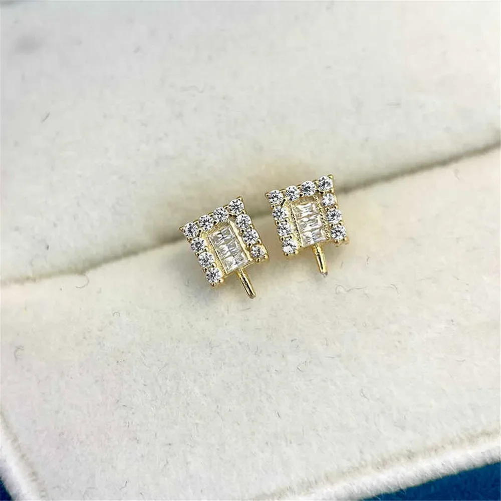 

S925 Sterling Silver Pearl Earring Settings DIY Jewelry Making Supplies Blank Earring Posts for Handcrafted Accessories No Pearl