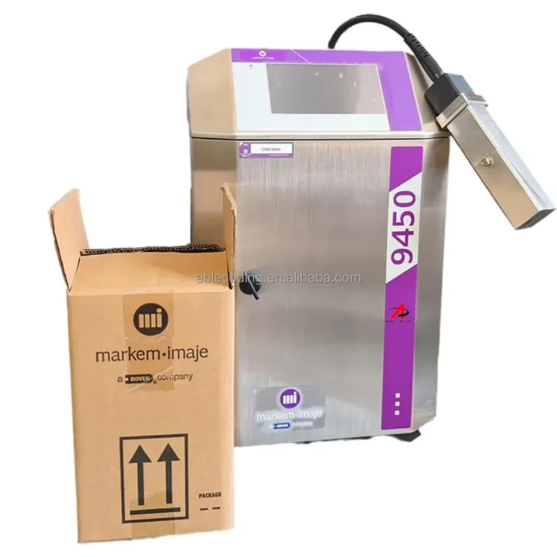 Automatic CIJ Printer Markem 9450 Industrial Continuous for Ketchup Glass Bottles Expiration Date Printing