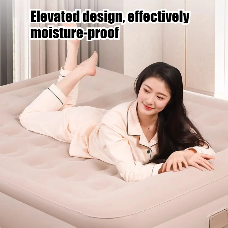 Portable Moisture Resistant Inflatable Mattress High Load-bearing Capacity Breathable Air Mattresses Convenient Camping Supplies