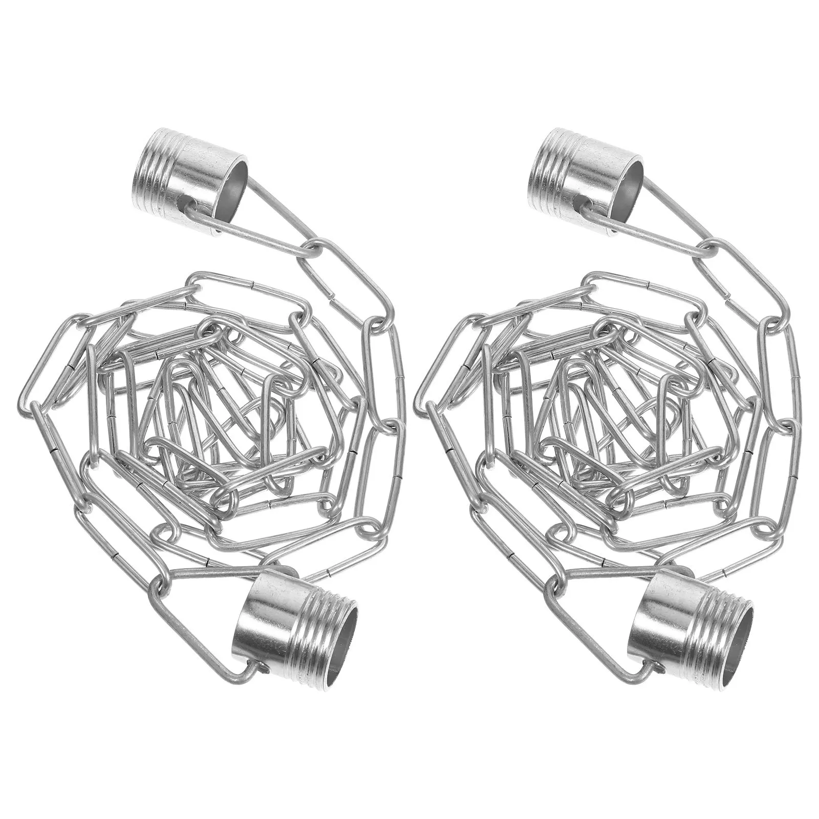 

2pcs Zinc-Plated Metal Chain For Light Fixtures Adjustable Hanging Chain High Ceiling Factory Warehouse Lighting Industrial