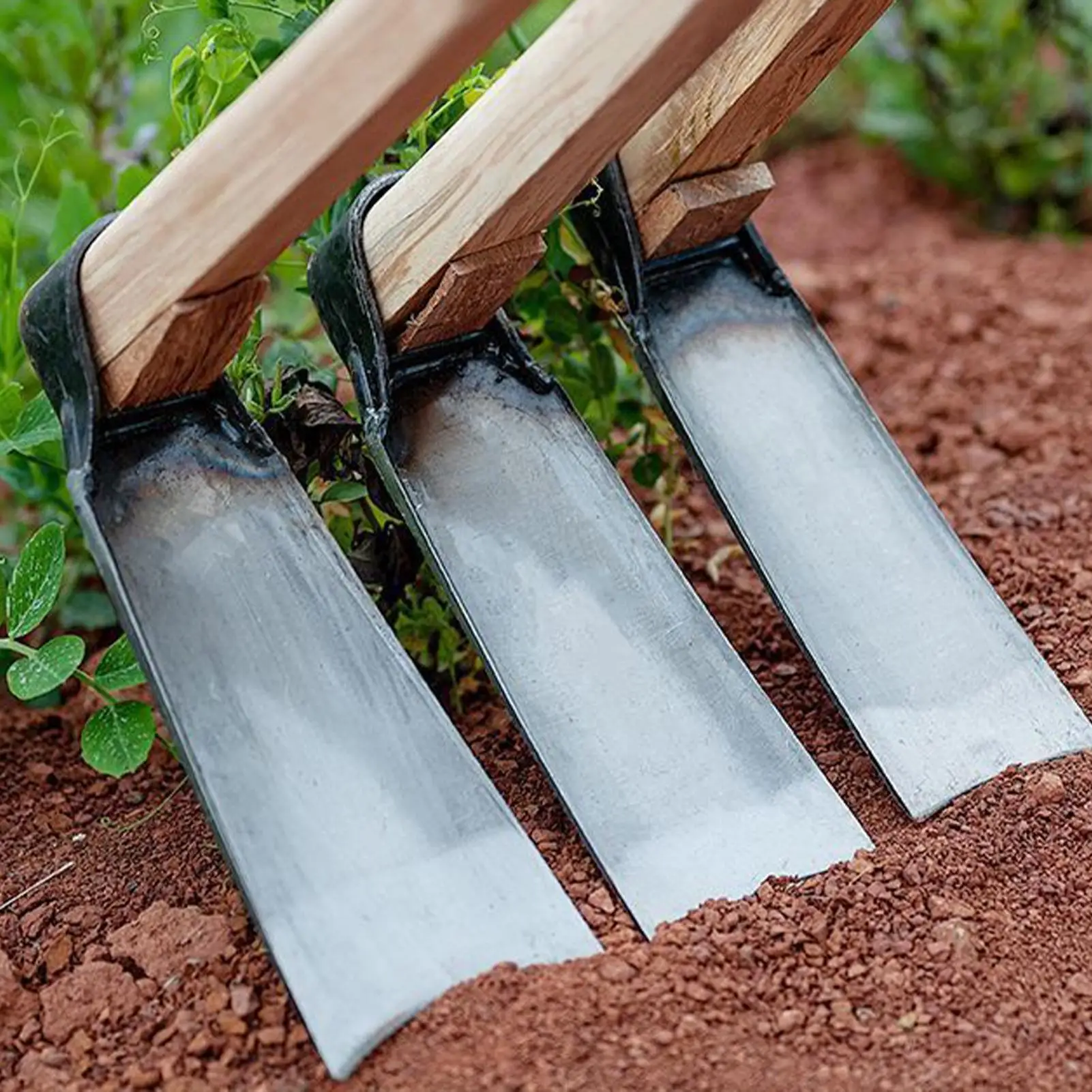 Garden Hoe Carbon Steel Heavy-Duty Rake Hoes For Gardening For Yard Lawn Outdoor Digging Soil Grass Planting Watering Root