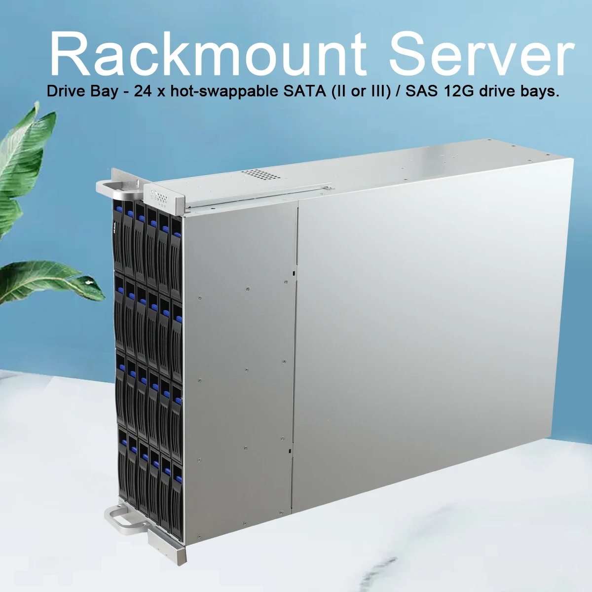 هيكل خادم القرص 4u 24 مع توسيع لوحة الكترونية معززة ومراوح تبريد محمل كروي وقابلة للتبديل السريع وتخصيص رف التوصيل الساخن