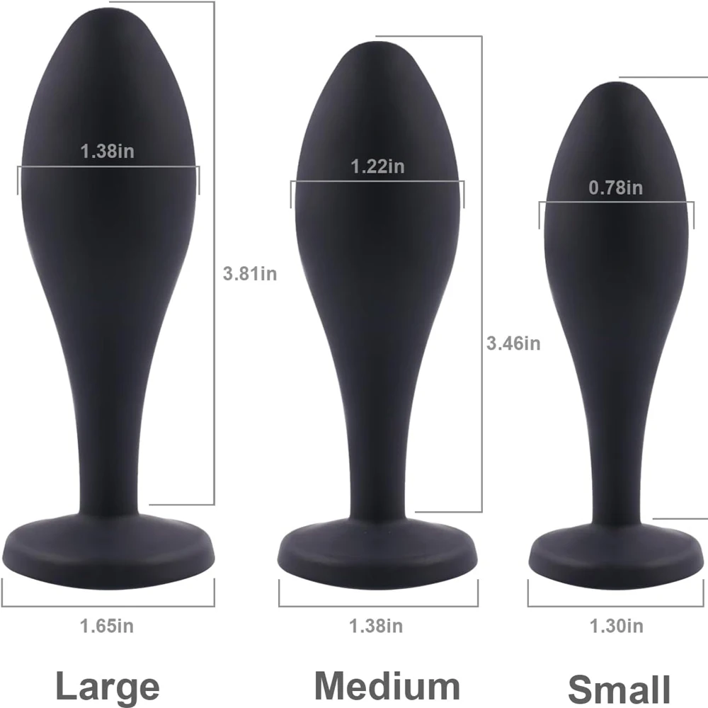 Anal Plug ผู้ใหญ่ Sex toy3PCS เครื่องประดับ Anal ชุดการฝึกอบรมผู้ใหญ่เกมเพศเกมตูดขนาดเล็กปลั๊กเหมาะสําหรับผู้เริ่มต้น Anal Plug