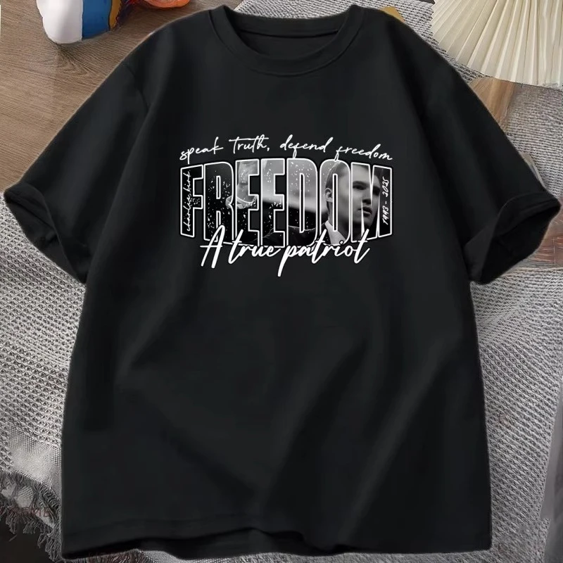 Charlie Kirk T Shirt Men Women Justices for Charlie Kirk Tshirt Human Rights T-shirts Freedom Cotton Short Sleeve Man Clothes