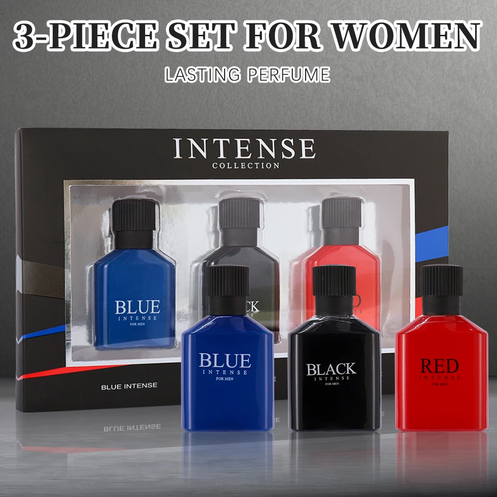 Men's Eau De Perfume Spray Gift Box 3 Piece INTENSE COLLECTION Gift Set 1 Fl Oz/bottle Long Lasting Fragrance 3 Different