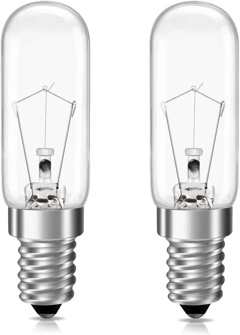 

2Pcs E14 Appliance Light Bulbs High Brightness Range Hood Bulbs Sewing Machine Stove Lamp Replacement Durable LED Stove Lamp