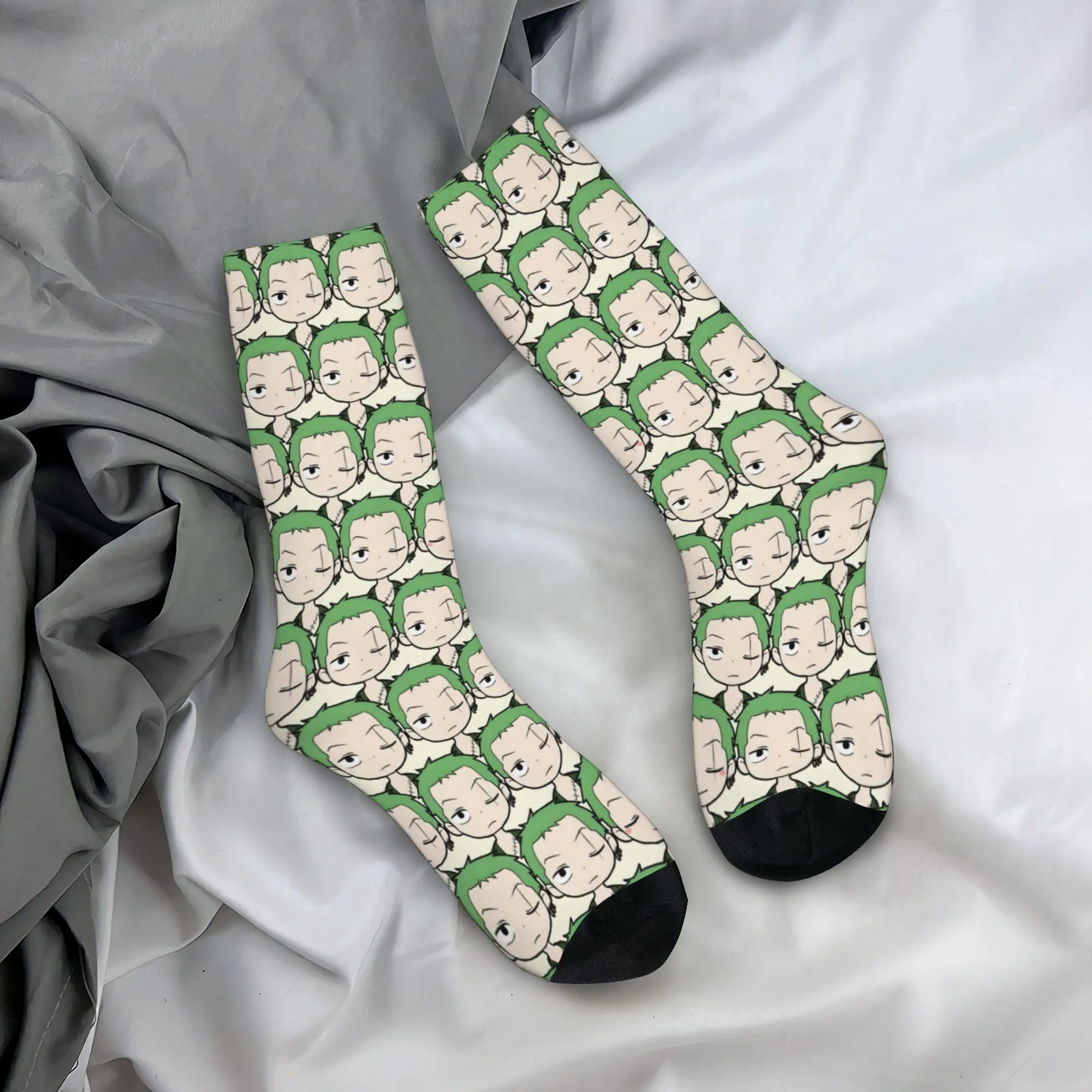 Custom One P-Pieces Zoro Comic Men Women Crew Socks Unisex Kawaii Janpan Spring Summer Autumn Winter Dress Socks
