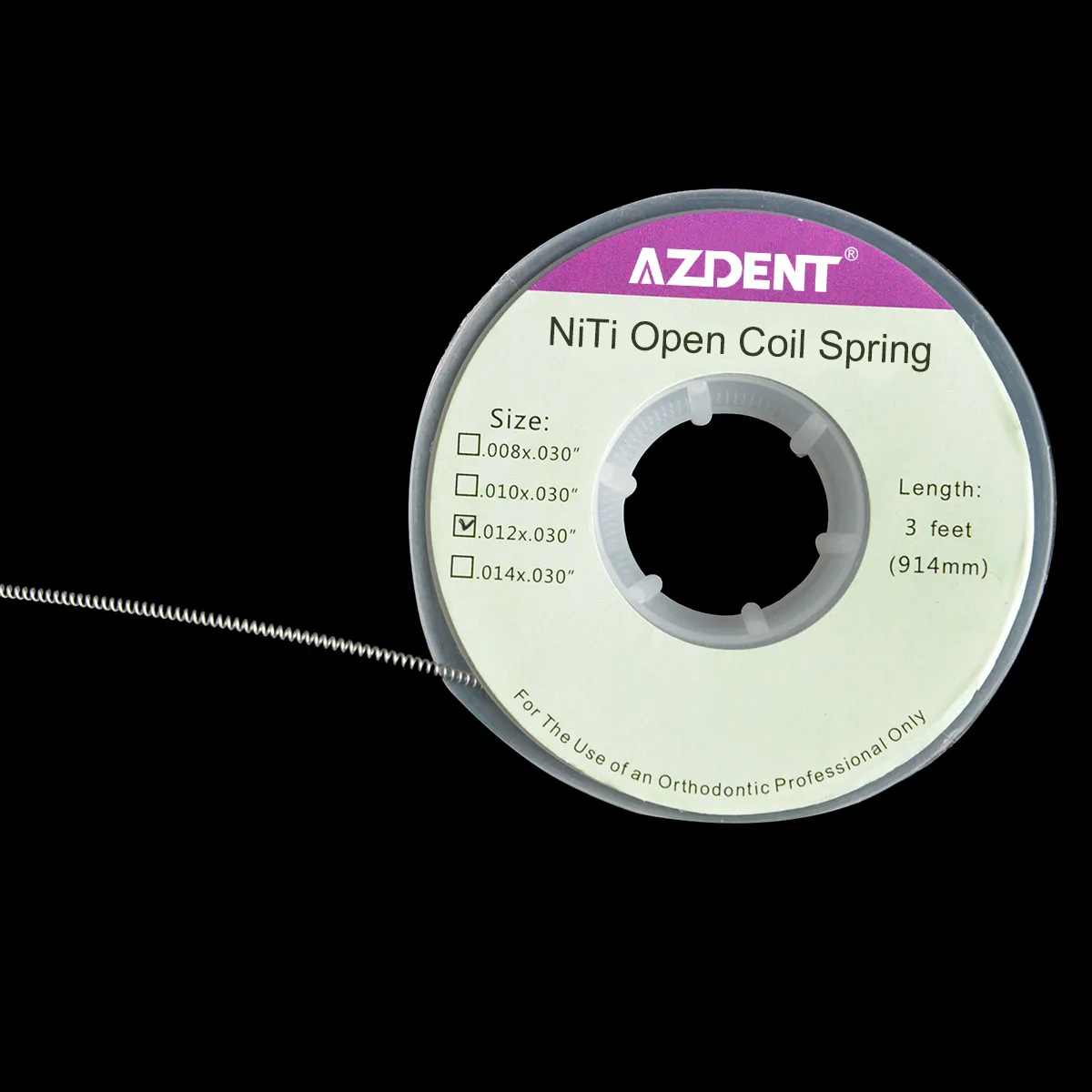 AZDENT Dental Kieferorthopädische Niti Offene Schraubenfedern Durchmesser.012/010 Zoll 914 mm 1 Stück/Rolle – Detail 5