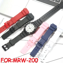 Strap for Casio MRW-200H Men Womens Resin Replacement Watch Band Sport Waterproof Pin Buckle Wrist Bracelet Accessories 18mm