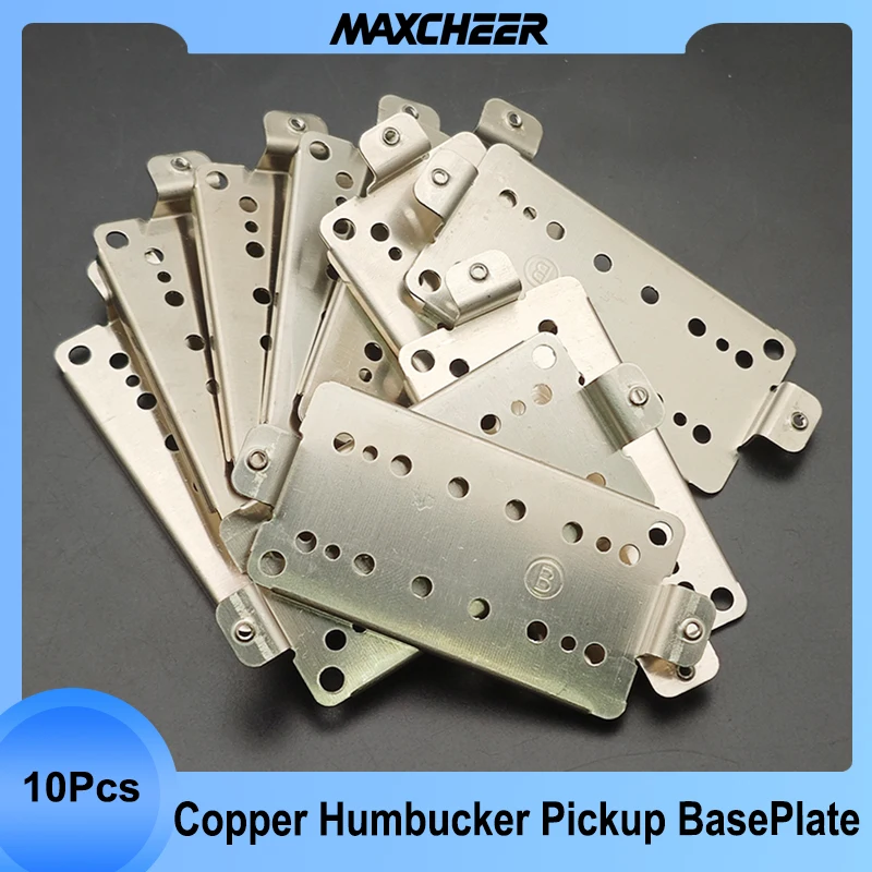 10pcs Copper-Nickel Alloys Durable Humbucker Guitar Pickup Base Plate Neck Bridge Pickup Baseplate for Guitar Parts