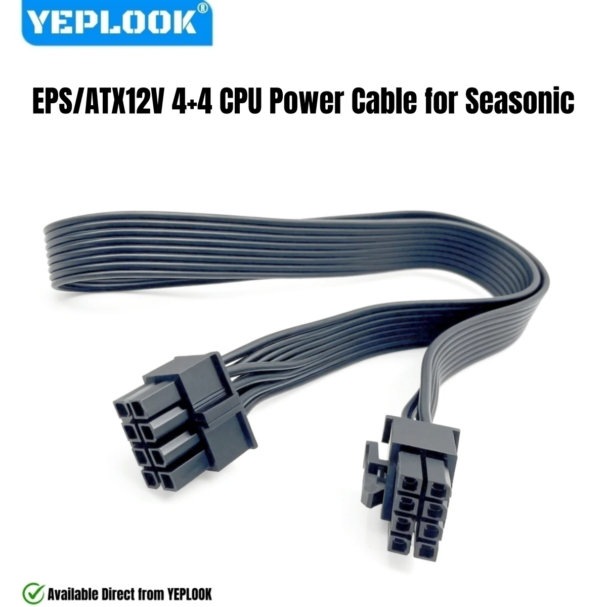 Single 8Pin (4+4) EPS/ATX12V CPU Power Cable for Seasonic M12II-850W, M12II-750W, M12II-620W, M12II-520W Bronze Modular Powers