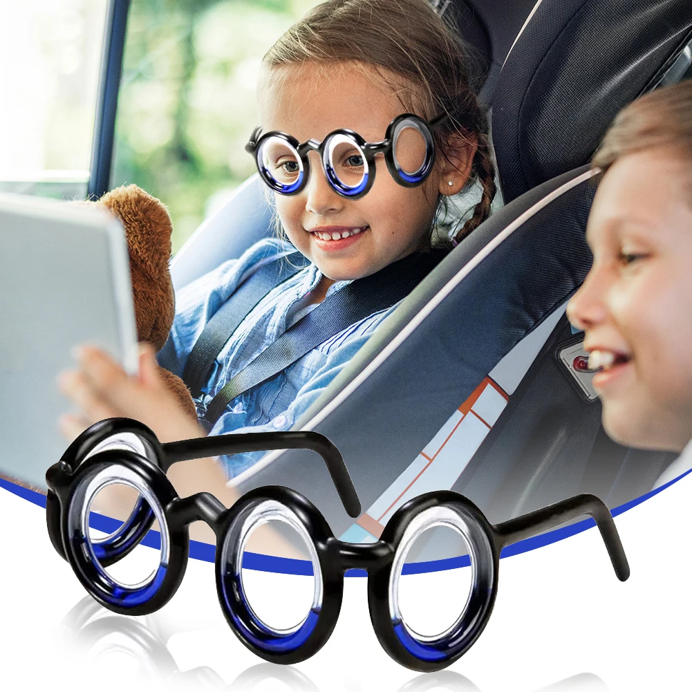 Multipurpose Motion Sickness Glasses Without Lens Anti-Nausea Glasses Detachable Lightweight Foldable for Old Adults Children